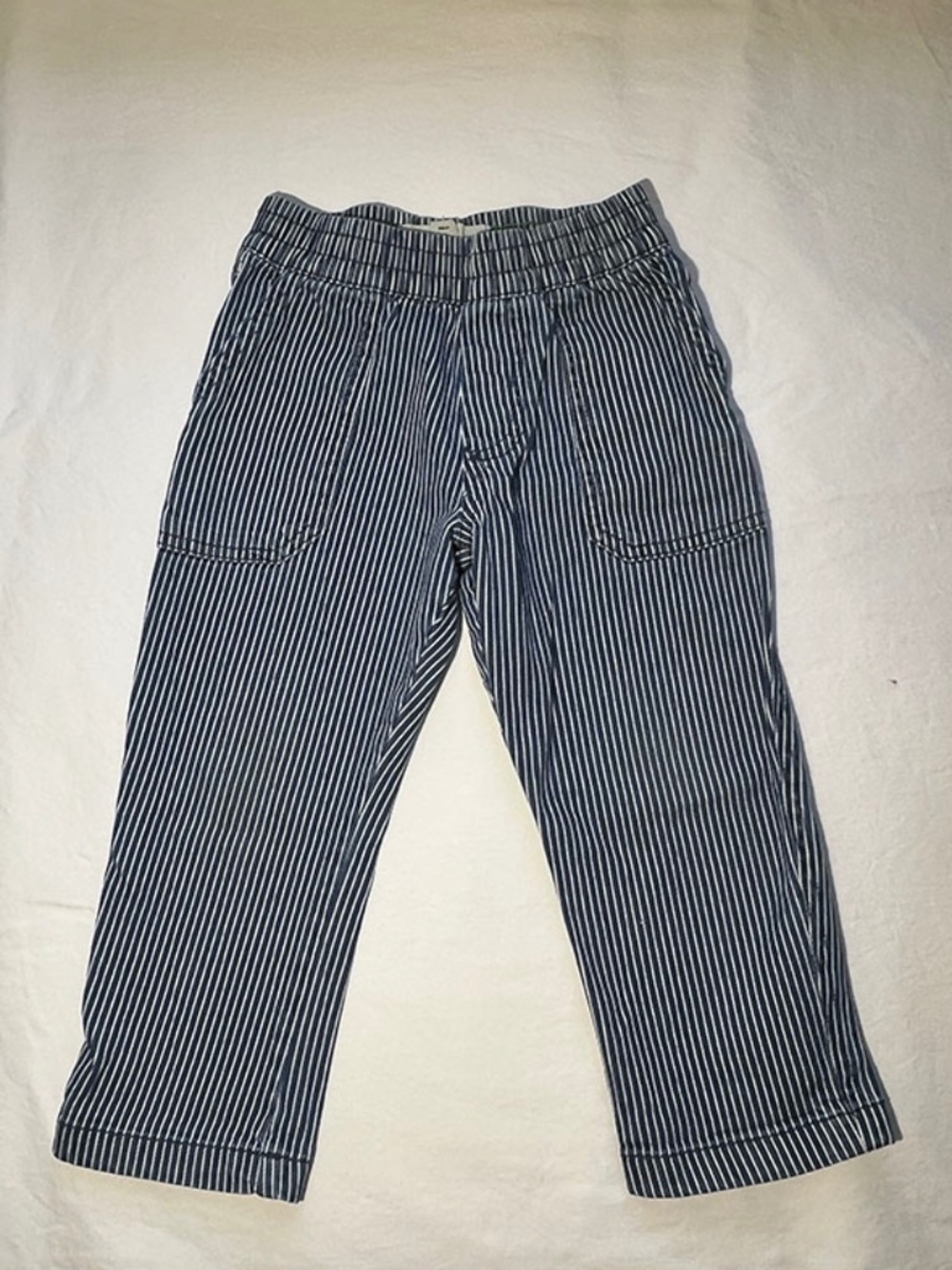 3T - Mini Boden Stripped Denim color / white Pants